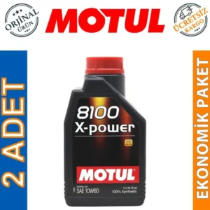 Motul 8100 X-Power 10W60 1 Lt Tam Sentetik Motor Yağı (2 Adet)