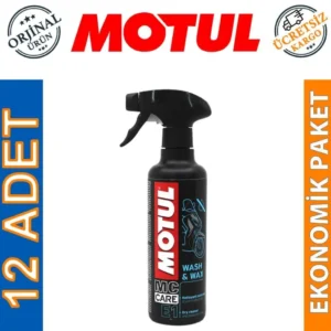 Motul E1 Wash & Wax Sprey 400 Ml Kuru Temizleme Cilası (12 Adet)