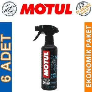 Motul E1 Wash & Wax Sprey 400 Ml Kuru Temizleme Cilası (6 Adet)
