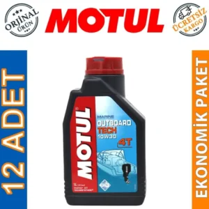 Motul Marine Outboard Tech 4T 10W30 1 Lt Tekne Motor Yağı (12 Adet)