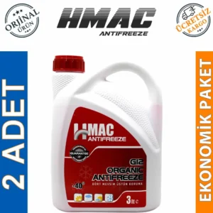 HMac Organik Kırmızı Antifriz 3 Lt -40 Derece (2 Adet)