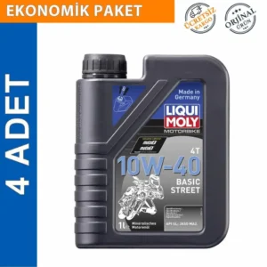 Liqui Moly 10W-40 4T Basic Street 1 Lt Motosiklet Yağı (4 Adet) (3044)
