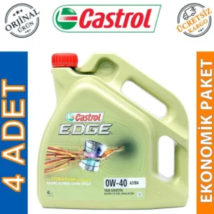 Castrol Edge 0W40 4 Lt Tam Sentetik Motor Yağı (4 Adet)