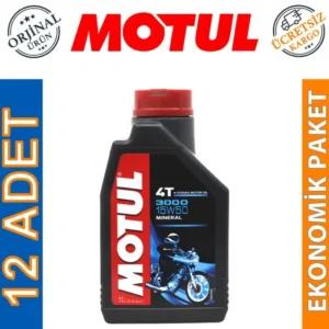 Motul 3000 15W50 4T 1 Lt Motosiklet Yağı (12 Adet)