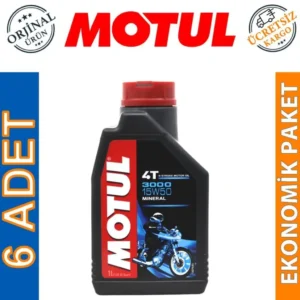 Motul 3000 15W50 4T 1 Lt Motosiklet Yağı (6 Adet)