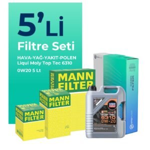MANN Fiat Egea 1.6 Dizel Filtre Bakım Seti Liqui Moly Motor Yağlı (2015-2023) 5 Li