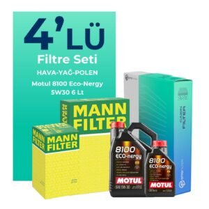 MANN Mercedes CLK200 Kompresor Filtre Bakım Seti Motul Motor Yağlı (2003-2011) 4 Lü