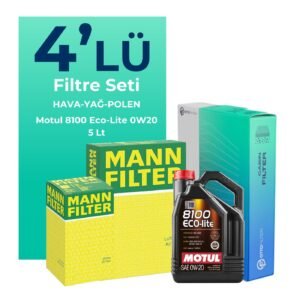 MANN Subaru XV 1.6 Filtre Bakım Seti Motul 8100 Eco-Lite 0W-20 5 Litre Motor Yağlı (2017-2024) 4 Lü