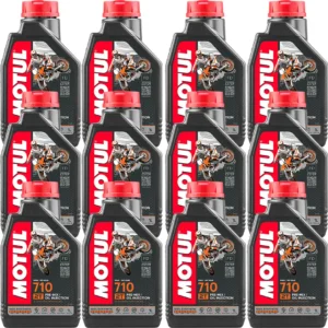 Motul 710 2T 1 Lt 2 Zamanlı Motosiklet Yağı (12 Adet)