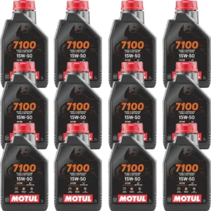 Motul 7100 4T 15W50 1 Lt Motosiklet Yağı (12 Adet)